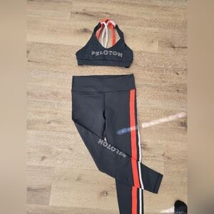 Peloton Charcoal and Scarlet Activewear Set